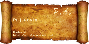 Puj Atala névjegykártya